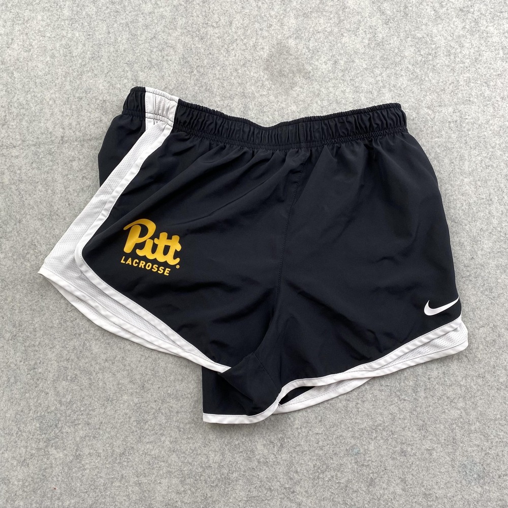 Pitt Lacrosse Shorts Womens Large 28x3 Black NCAA Lacrosse Nike Dri Fit Running